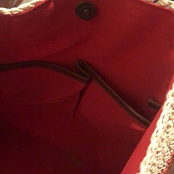 LUCKY BRAND Color Block Rugby Stripe Oversized Beach Bag Tote Leather Handles - Picture 13 of 16